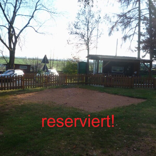 Reserviert: Blick auf die Parzelle A14