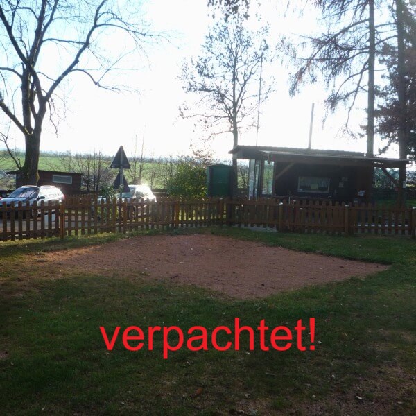 Verpachtet: Blick auf die Parzelle A14